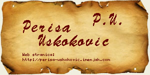 Periša Uskoković vizit kartica